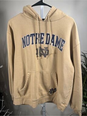 W241. Notre Dame Tan Logo Hoodie